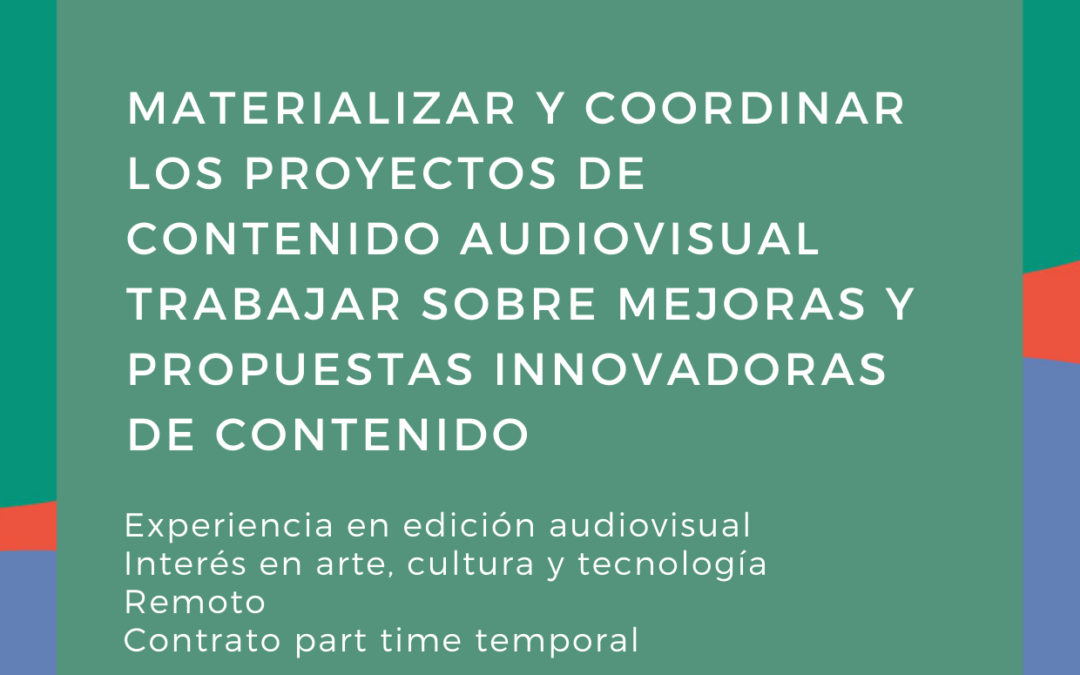 SUMATE AL TEAM MIGRARTE COORDINANDO ÁREA DE PRODUCCIÓN