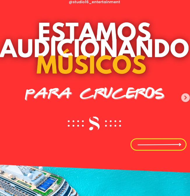 Audiciones abiertas para músicos en cruceros