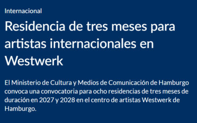 Programa de Residencias Internacionales Westwerk 2027–2028 (Hamburgo, Alemania)