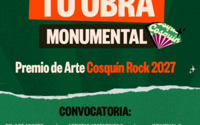 Premio PLAYGROUND Cosquín Rock 2027: convocatoria para crear una obra monumental de arte contemporáneo